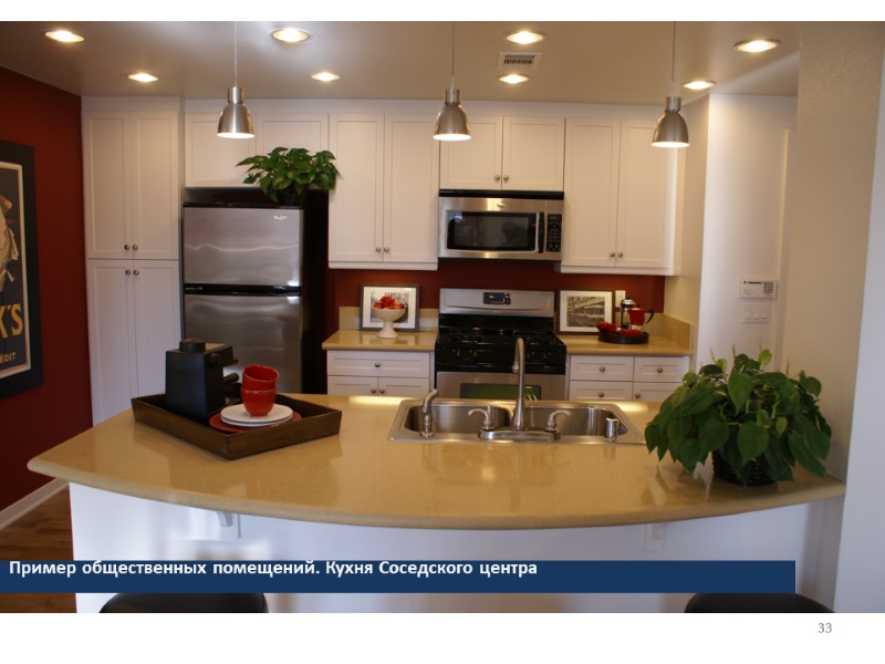 Пример общественных помещений. Кухня клубной (общественной) квартиры Пример общественных помещений. Кухня Соседского центра 33